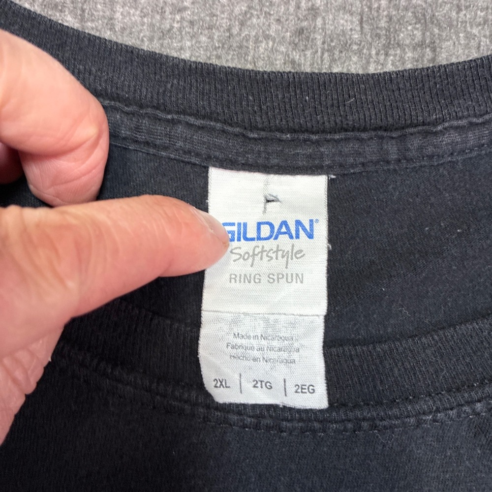 Gildan Stevie Ray Vaughan T-Shirt Mens 2XL Black Live Alive Tour 86 Graphic Tee - Picture 4 of 9